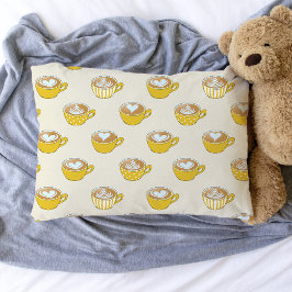 Arte em Latite em Prato Amarelo de Café