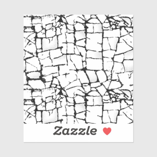 Arte em Mosaico Rachado | Adesivo Personalizado pa (Folha)