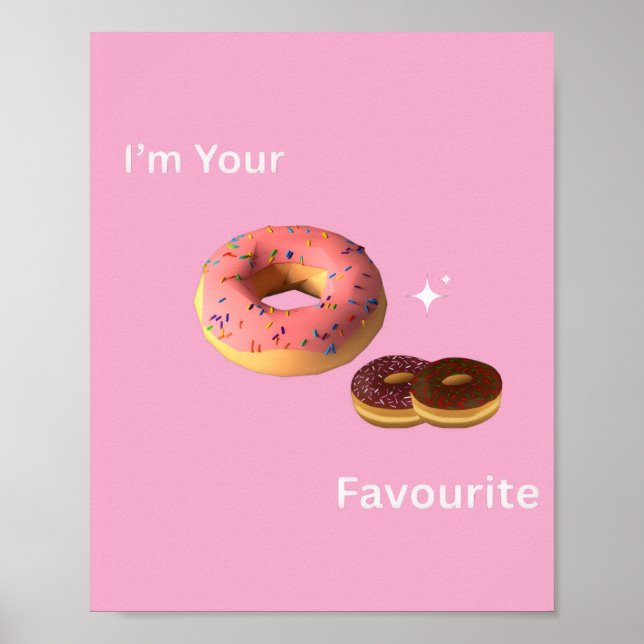 Arte em parede de Rosquinha doce - Impressão de ro (Frente)