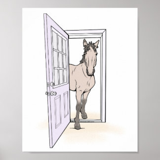 Arte engraçada de cavalo em impressão | Decoração