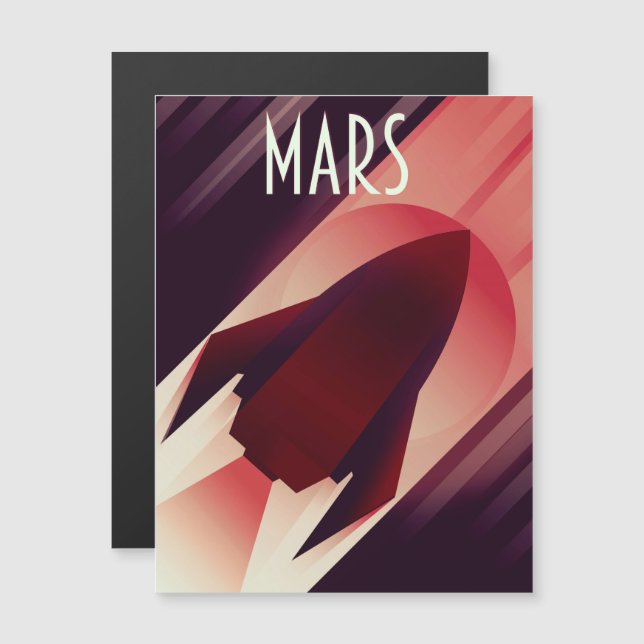 Arte Espacial Art Déco da Nave Estelar de Marte (Frente/Verso)