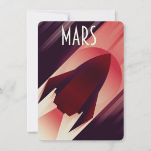 Arte Espacial Art Déco da Nave Estelar de Marte