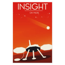 Arte Espacial do Módulo de Descida Mars Insight