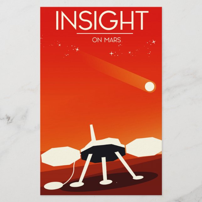 Arte Espacial do Módulo de Descida Mars Insight (Frente)