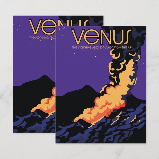 Arte espacial do planeta Vênus (Frente/Verso)