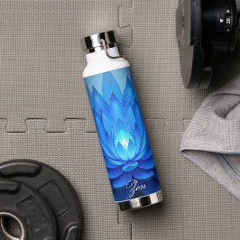 Arte Espiritual Zen Azul Flor