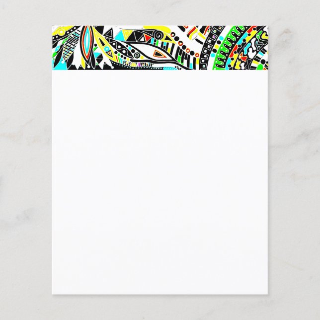 Arte Fantástica de Esboço - Flores de Abstrato 3 (Frente)