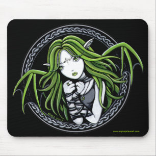 Arte feericamente Mousepad do bastão verde gótic