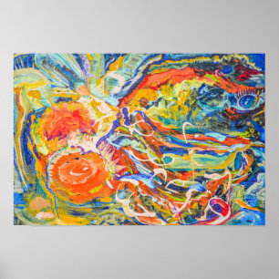 Arte Final Colorida Abstrata Poster 19" x 13"