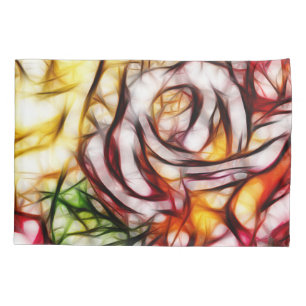 Arte Floral Abstrata Amarela Luz Rosa Brilho