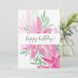 Arte Floral Floral Cor de Água Rosa de Verão
