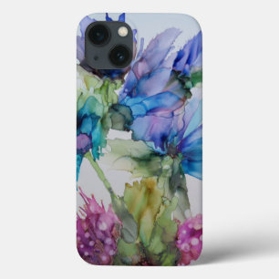 Arte Floral Verde Cor-de-Rosa Púrpura e Verde Colo