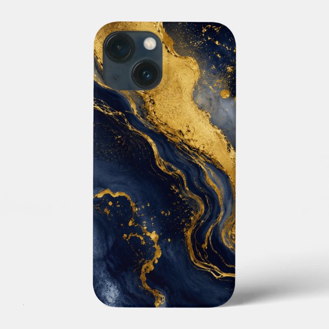 Arte Fluida de Mármore Abstrato Luxo Personalizado (Verso)