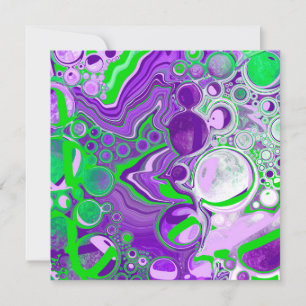 Arte Fluida Marble Roxo e Verde limão