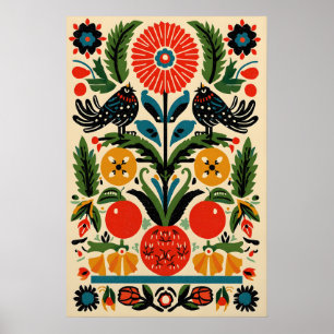 Arte Folclórica Mexicana – Poster Colorido de Páss