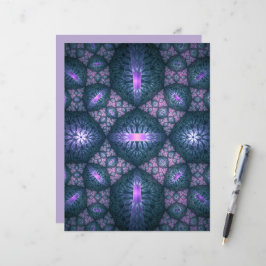 Arte fractal 3D abstrato padrão azul roxo rosa