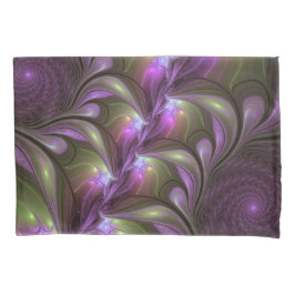 Arte Fractal Abstrata Colorida Violeta Roxo Caqui
