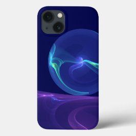 Arte fractal abstrata de sonho roxo azul luminoso