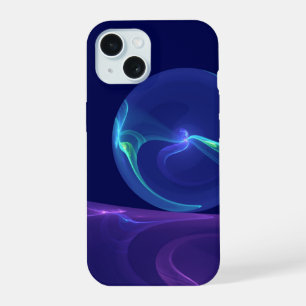 Arte fractal abstrata de sonho roxo azul luminoso