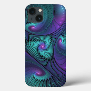 Arte fractal abstrata moderna Roxo encontra Turque