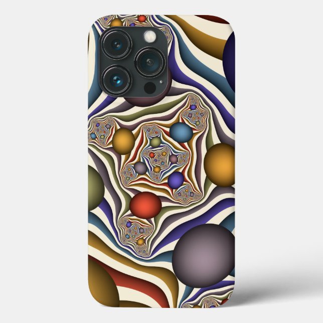 Arte Fractal Abstrato Colorida (Verso)