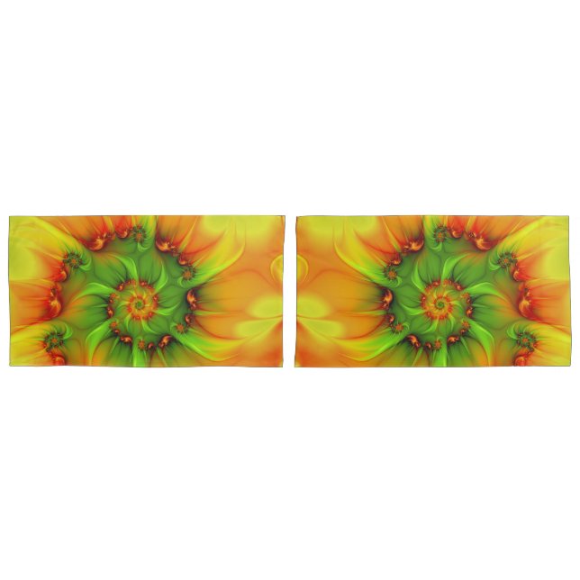 Arte Fractal Abstrato Colorida Psicodélica (Frente - conjunto)