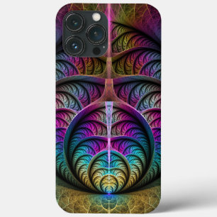 Arte Fractal Abstrato com Padrão Trippy