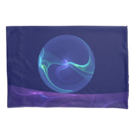 Arte Fractal Abstrato de Sonho Azul Luminoso