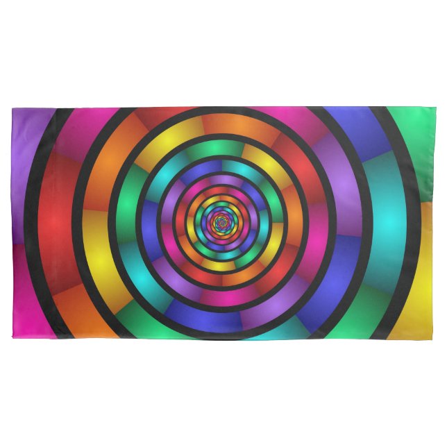 Arte Fractal Arredondada e Psicodélica Colorida Mo (Frente)