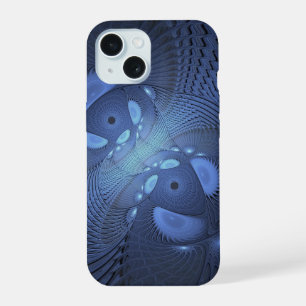 Arte fractal azul crepuscular moderna abstrata