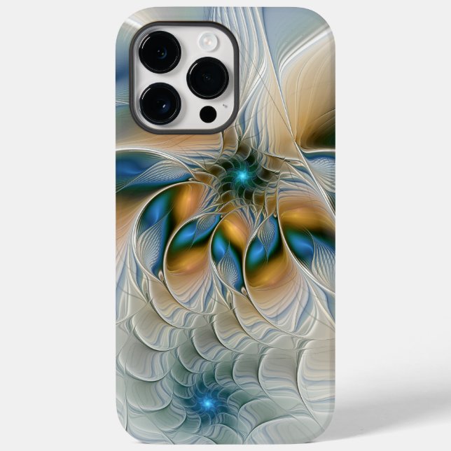 Arte fractal de fantasia abstrata e elevada com az (Verso)