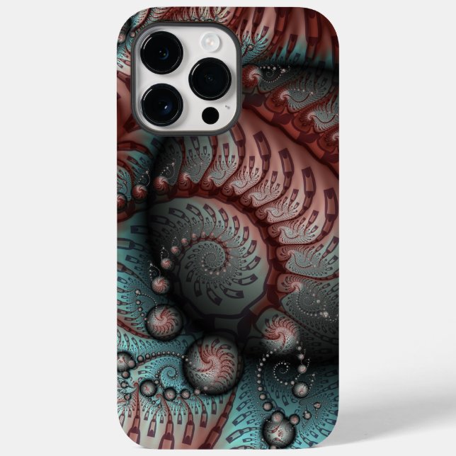 Arte fractal de fantasia vívida abstrata marrom az (Verso)