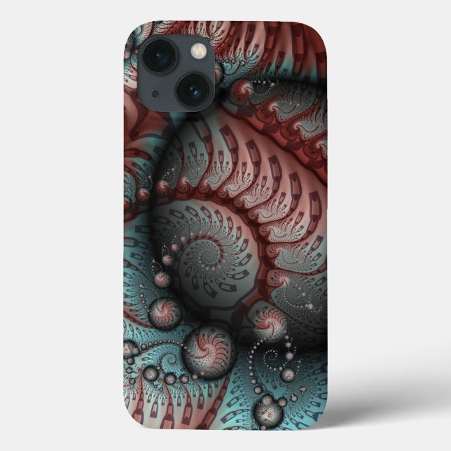 Arte fractal de fantasia vívida abstrata marrom az (Verso)