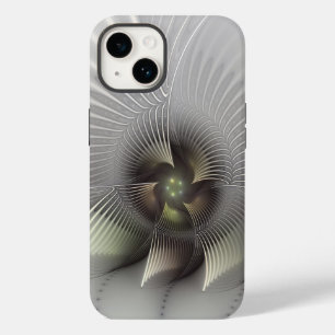Arte Fractal de Forma 3D Abstrata Moderna