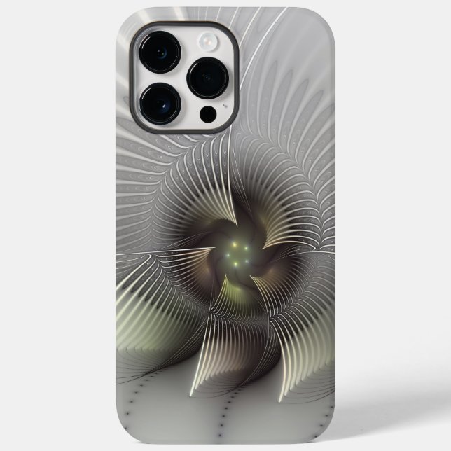 Arte Fractal de Forma 3D Abstrata Moderna (Verso)
