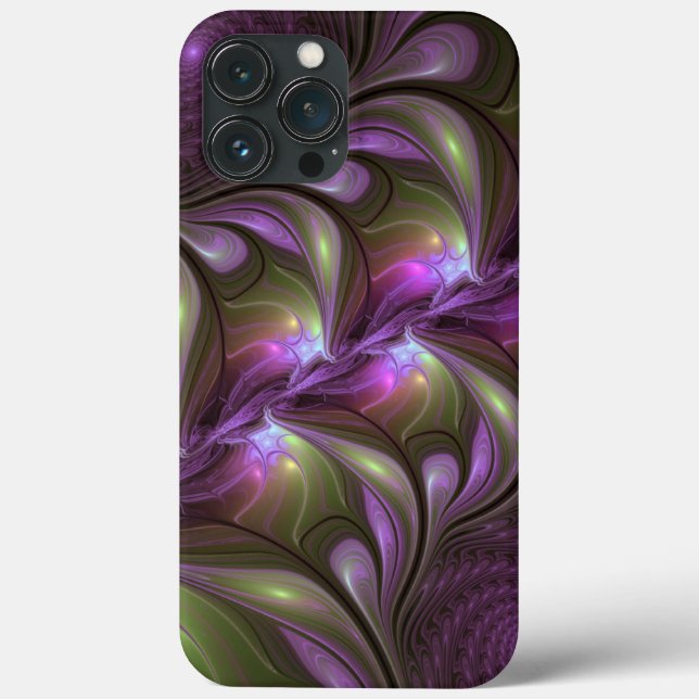 Arte Fractal de Khaki, Abstrato violeta e colorida (Verso)