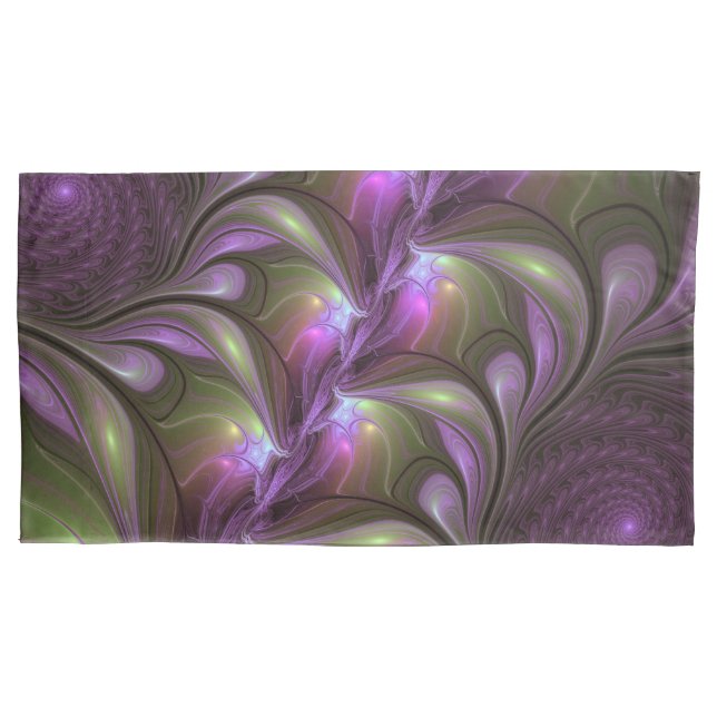 Arte Fractal de Khaki, Abstrato violeta e colorida (Frente)