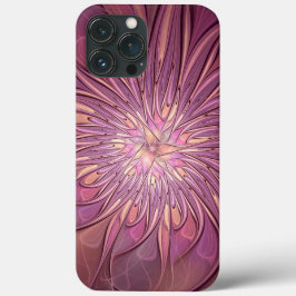 Arte fractal floral moderna abstrata cores de baga