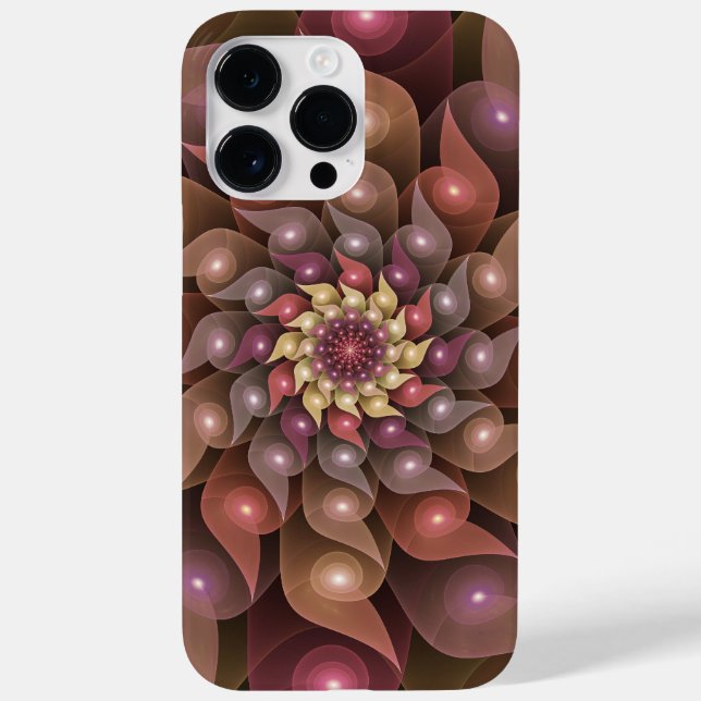 Arte Fractal Moderna Abstrato de Flor Shiny Surrea (Verso)