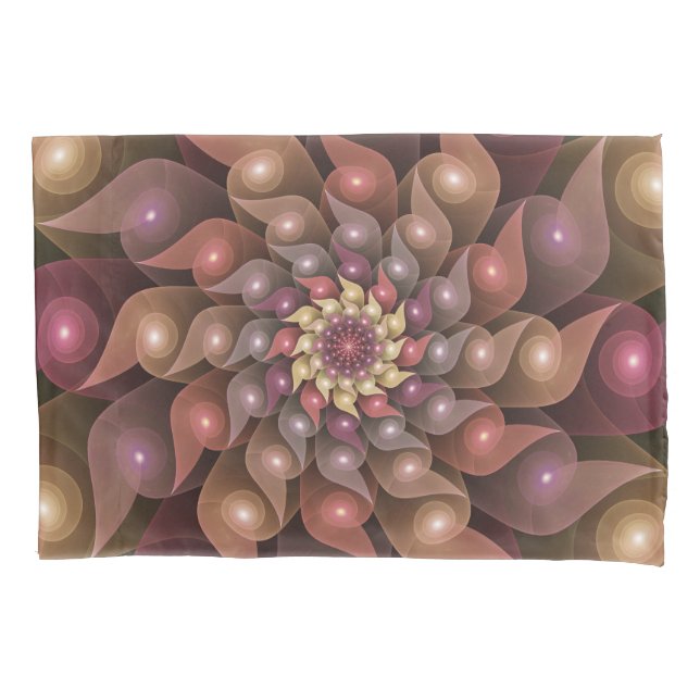 Arte Fractal Moderna Abstrato de Flor Shiny Surrea (Frente)