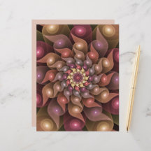 Arte Fractal Moderna Abstrato de Flor Shiny Surrea