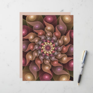 Arte Fractal Moderna Abstrato de Flor Shiny Surrea