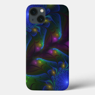 Arte Fractal Trippy Moderna Abstrata Luminosa Colo