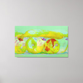 arte glitch em frutas e legumes impressão em tela