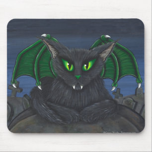 Arte gótico Mousepad da fantasia do gato do