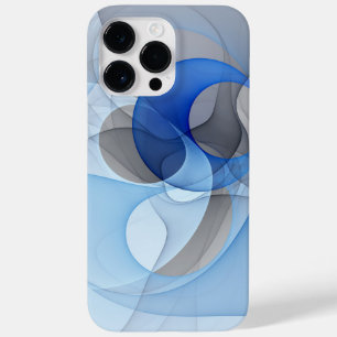 Arte Gráfica Abstrata Azul Cinza Moderna Fractal
