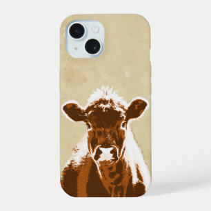 Arte Gráfica de Fazenda de Vaca Marrom Divertida