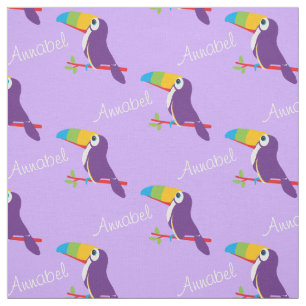 Arte gráfica do pássaro de Toucan nomeada tecido