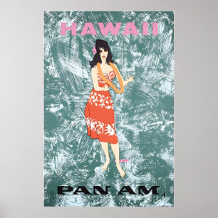 Arte Havaiano Impressão do Havaí Cartaz de Viagem