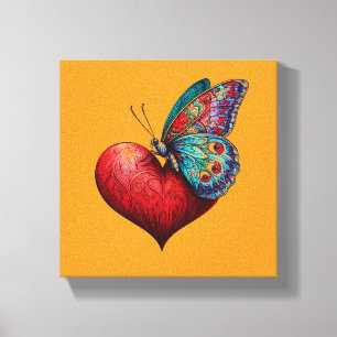 Arte Imaginosa de Parede de Canvas de Borboletas E